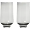 Blomus Vandglas FLOW sæt med 2 stk, 400 ml, røget glas, Blomus