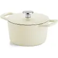 Fissler Gryde MOMENTS 20 cm, elfenbensfarvet hvid, støbejern, Fissler