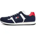 Tommy Hilfiger Tommy Jeanstil mænd. EM0EM01617 Træningssko Run navy (45), Fast, Blonder, Casual, Blå