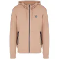 EA7 EA7til mænd. 8NPM20_PJ4EZ Premium Shield brun hættetrøje med stretch (M), Casual, Polyester