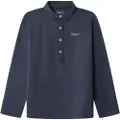 Pepe Jeans Pepe Jeanstil drenge. PB5400004 Samuel navy polo shirt (8Años= 128cm), Casual, Bomuld, Lange ærmer, Blå, børnetøj