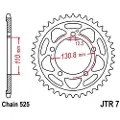 JT Sprockets 525 Jtr7.46zbk Steel Bagtandhjul