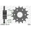 Afam 37600nr-525 Con Gomma Antirumore Sprocket With Anti-noise Rubber Forreste Tandhjul