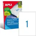 APLI Udskrivbare Klistermærker 100 Hvide Ark 210x297 Mm