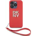 DKNY Pu Leather Stack Logo Wrist Strap Iphone 14 Pro Max Telefon Etui