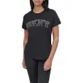DKNY Arched Varsity Rhinestone Ombre T-shirt Med Korte ærmer