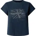 Pepe Jeans Pepe Jeanstil kvinder. PL506077 Rolene navy T-shirt (S), Casual, Bomuld, Korte ærmer, Blå