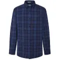 Pepe Jeans Pepe Jeanstil mænd. PM308722 Mitchel navy skjorte (M), Casual, Lange ærmer, Økologisk bomuld, Bæredygtig, Blå