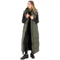 Superdry Superdrytil kvinder. W5011644A Lang vest med hætte i ripstop, grøn (S), Casual, Genanvendt polister, Bæredygtig