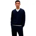 Ecoalf ECOALFtil mænd. MCMGAKNFERRO0666W24-161 Ferro Marino-sweater (M), Casual, Bæredygtig, Blå, Genbrugsuld