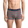 Gant Ganttil mænd. 902443033 Gaveæske med 3 Rugger-stribede boxershorts flerfarvet (M), Afslappet, Bomuld