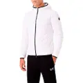 Emporio Armani EA7til mænd. 8NPB14_PNE1Z Premium Shield Folded Down Jacket med hætte Hvid (XXL), Casual, Polyester, Lange ærmer