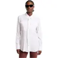 G-Star G-Startil kvinder. D25234-4304-G285 Slim Pocket Shirt hvid (XXS), Casual, Modal, Lange ærmer