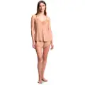 Emporio Armani Emporio Armanitil kvinder. EW000528_AF10890 Eternal Lace-pyjamas i beige (S), Afslappet, Viscose, Uden ærmer/stropper