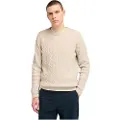 Timberland Timberlandtil mænd. TB0A2CEQEGM1 Phillips Brook beige trøje med rund hals og kabel (XXL), Casual, Bomuld