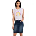 LOIS Jeans Lois Jeanstil kvinder. 410242612 Mørk marineblå denimnederdel (26), Casual, Bomuld