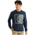 Victorio & Lucchino Victorio & Lucchino, V&Ltil mænd. 4544462 Navy grafisk sweatshirt (S), Casual, Bomuld, Blå