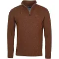 Barbour Barbourtil mænd. MKN0339 Essential Zip-jumper brun (L), Casual, Bomuld
