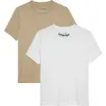 Calvin Klein Jeans Embro Logo T-shirt Med Korte ærmer 2 Enheder