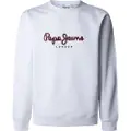 Pepe Jeans Pepe Jeanstil mænd. PM582827 Duke Crew Sweatshirt hvid (S), Casual, Bomuld, Bæredygtig