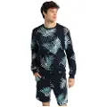 Victorio & Lucchino Victorio & Lucchino, V&Ltil mænd. 660007005 Sweatshirt med kasseformet hals og palmeprint (XL), Casual, Bomuld, Lange ærmer