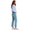 Levi's Levi'stil kvinder. A8746-0002 Jeans 501 Original Letvægts cropped blå (25/26), Casual, Bomuld, Denim