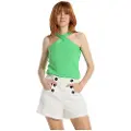 Victorio & Lucchino Victorio & Lucchino, V&Ltil kvinder. 310008028 Shorts - Højtaljede hvide med knapper i siden (M), Casual, Polyester