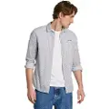 Pepe Jeans Pepe Jeanstil mænd. PM308739 Stor blå skjorte (L), Casual, Bomuld, Lange ærmer