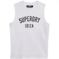 Superdry Superdrytil kvinder. W6012040A Fitted T-shirt Sport Luxe hvid (M), Casual, Bomuld, Uden ærmer/stropper