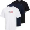 Jack & Jones Ecorp Graphic T-shirt Med Korte ærmer 3 Enheder