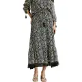 Pepe Jeans Pepe Jeanstil kvinder. PL901213 Midi-nederdel i sort Earn-chiffonstof (S), Casual, Polyester