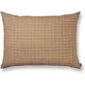 Ferm Living Pude 80 x 60 cm, terninger, brun, brun bomuld, fast LIVING