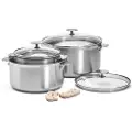 De Buyer Grydesæt ALCHIMY LOQY, 3 pc, sølv, rustfrit stål, de Buyer