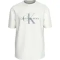 Calvin Klein Textured Monologo T-shirt Med Korte ærmer