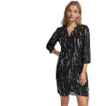 Scotch & Soda Mini Wrap 3/4 ærmet Kort Kjole