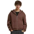 Build Your Brand Fluffy Sweatshirt Med Lynlås