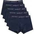 Gant Ganttil mænd. 900025003 Sæt 5 boxershorts Max navy (3XL), Afslappet, Bomuld, Blå
