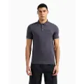 Emporio Armani EA7til mænd. 8NPF14_PJVQZ Core Identity-poloshirt i grå bomuld med stretch (XS), Casual, Sport, Multisport, Korte ærmer