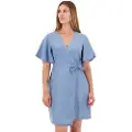 Pepe Jeans Pepe Jeanstil kvinder. PL953345 Fanny kjole blå (S), Casual, Korte ærmer, Lyocell, Bæredygtig