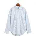 Gant Ganttil kvinder. 4300347 Relaxed Fit luksus Oxford blå stribet skjorte (42), Casual, Bomuld, Lange ærmer
