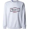 Pepe Jeans Pepe Jeanstil mænd. PM582825 Daxton Crew Sweatshirt hvid (M), Casual, Bomuld