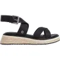 Pepe Jeans Pepe Jeanstil kvinder. PLS90692 Sandaler Kate Nature sort (37), 3-5 cm, Spænder, Casual