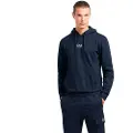 EA7 EA7til mænd. 8NPM32_PJVRZ Core Identity sweatshirt med hætte i navyfarvet bomuld (4XL), Casual, Lange ærmer, Blå