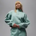Jordan Brooklyn Fleece-trøje med 1/4 lynlås til kvinder - grøn