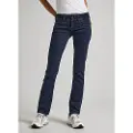 Pepe Jeans Pepe Jeanstil kvinder. PL204588DP3 Sorte slanke jeans (29/30), Casual, Bomuld, Bæredygtig
