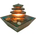 The Garden People Piramid In Natural Stone Dekorativt Springvand