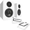 Kanto Audio Kanto YU2 Powered Desktop Speakers with S2 Tilted Speaker Stands White