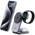 Aukey LC-MC312 MagFusion Z Qi2 3-in-1 Foldable Wireless Charging Station