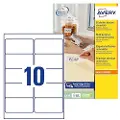 Avery L4744rev-25 90x50.8mm White Selvklæbende Etiketter 25 Enheder