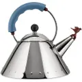 Alessi Komfurkedel 9093 2 l, sølv og blå, Alessi